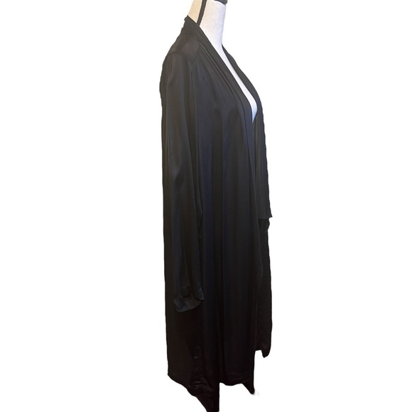 Velvet by Graham & Spencer Black Viscose Blend Duster Cardigan Women's XL - Picture 3 of 11